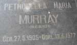 MURRAY Petronella Maria nee SMALBERGER 1905-1977