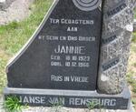 RENSBURG Jannie, Janse van 1923-1966