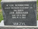 ZYL Jan Abraham, van 1904-1966