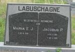 LABUSCHAGNE Jacobus P. 1914-1993 & Maria E.J. 1930-