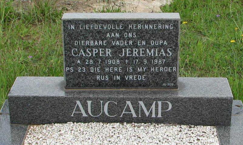AUCAMP Casper Jeremias 1908-1987