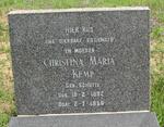KEMP Christina Maria nee SCHUTTE 1892-1956