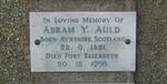 AULD Abram Y. 1881-1956