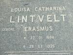 LINTVELT Louisa Catharina nee ERASMUS 1884-1935