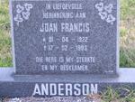 ANDERSON Joan Francis 1922-1993