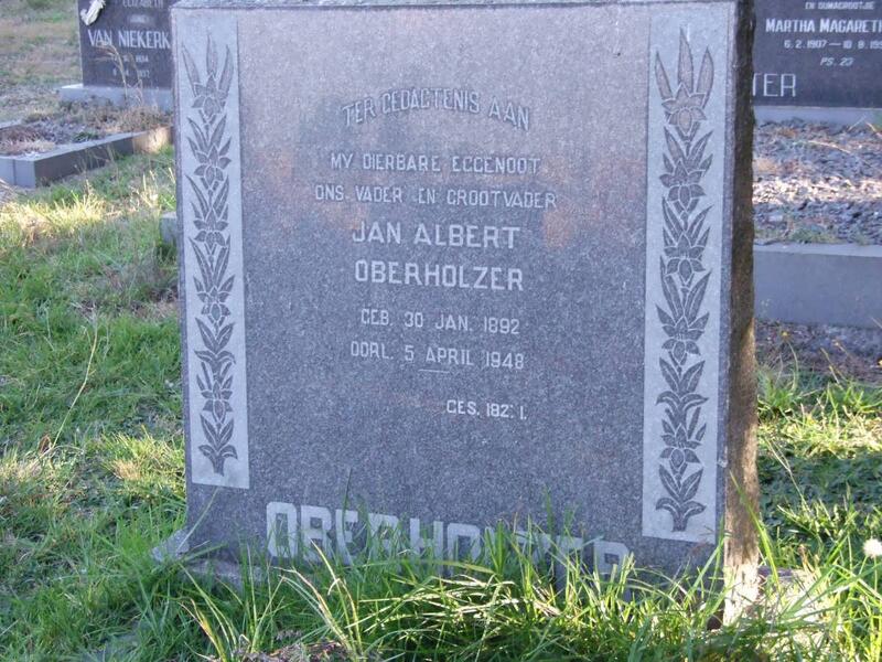 OBERHOLZER Jan Albert 1892-1948