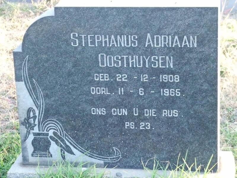 OOSTHUYSEN Stephanus Adriaan 1908-1965