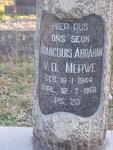 MERWE Francouis Abraham, v.d. 1944-1958