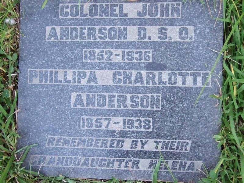 ANDERSON John 1852-1936 & Phillipa Charlotte 1857-1938