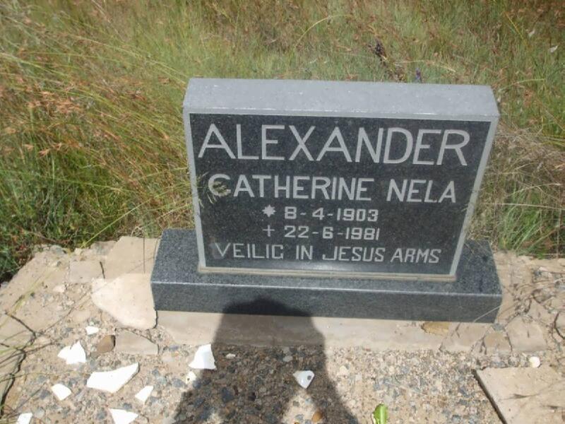 ALEXANDER Catherine Nela 1903-1981