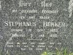 BEKKER Stephanus 1865-1950
