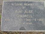 GRADWELL Alice 1873-1958