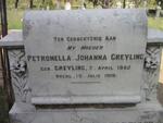 GREYLING Petronella Johanna nee GREYLING 1882-1919