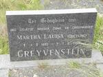 GREYVENSTEIN Martha Lauisa nee GREYLING 1893-1980