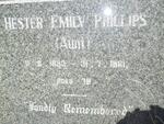 PHILLIPS Hester Emily 1883-1961