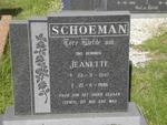 SCHOEMAN Jeanette 1947-1996
