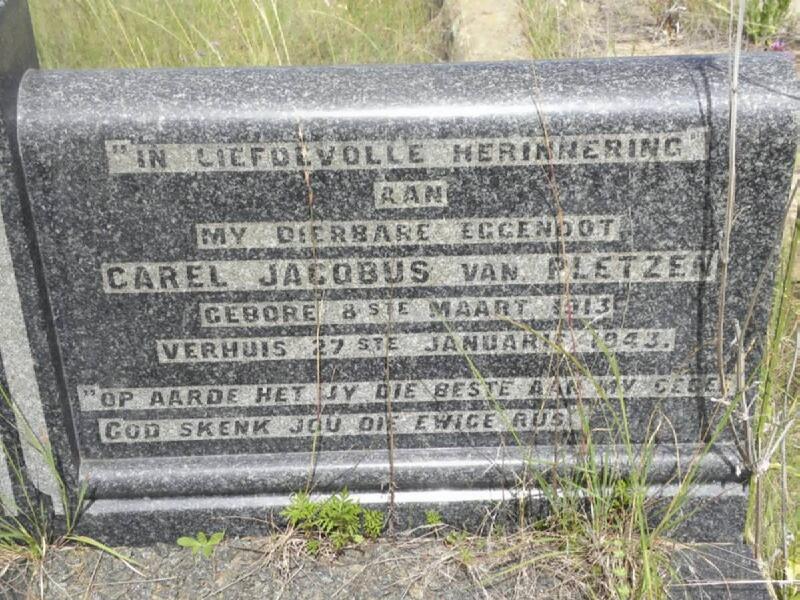 PLETZEN Carel Jacobus, van 1913-1943