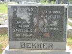 BEKKER Isabella G.J. nee AUCAMP 1893-1980