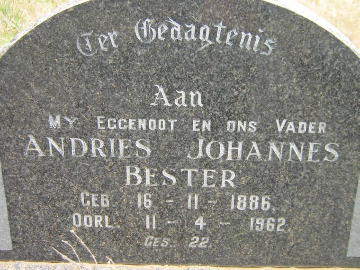 BESTER Andries Johannes 1886-1962
