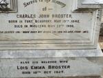 BROSTER Charles John 1842-1906 & Lois Emma -1927