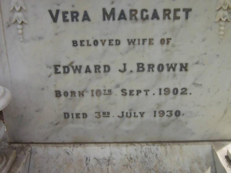 BROWN Vera Margaret 1902-1930