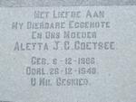 COETSEE Aletta J.C. 1906-1948