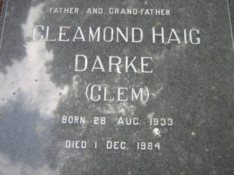 DARKE Gleamond Haig 1933-1984
