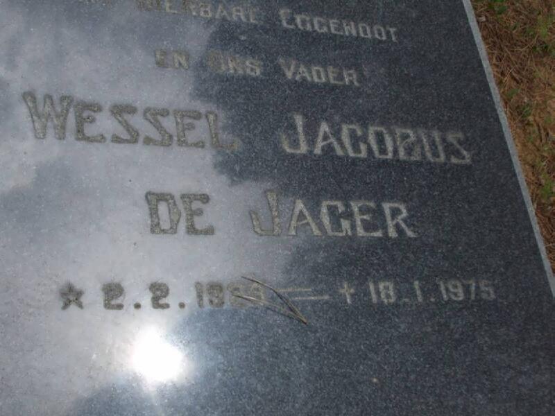 JAGER Wessel Jacobus, de 1935-1975