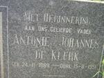 KLERK Antonie Johannes, de 1869-1951