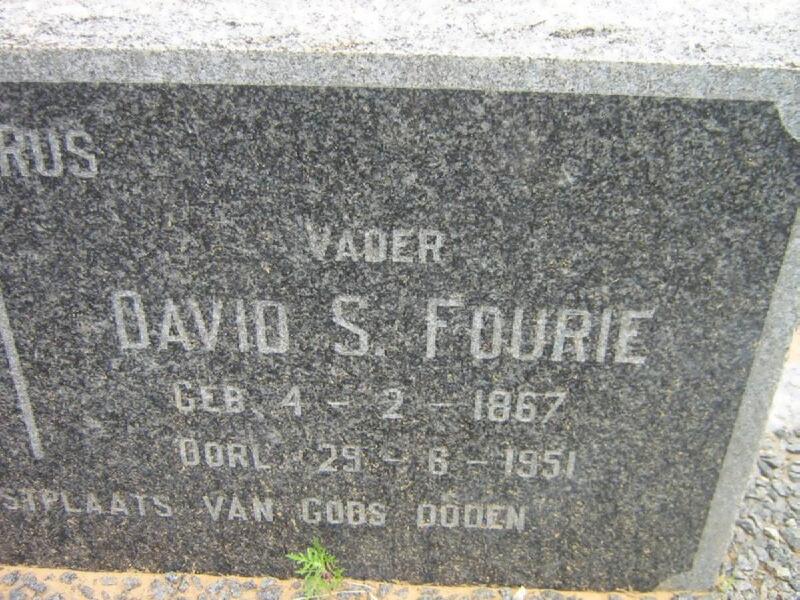 FOURIE David S. 1867-1951