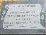 FRANCIS Grace Helen nee BROWN 1886-1971