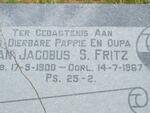 FRITZ ?an Jacobus S. 1900-1967