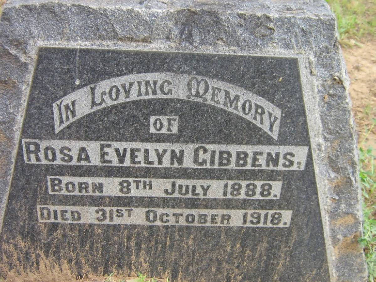 GIBBENS Rosa Evelyn 1888-1918