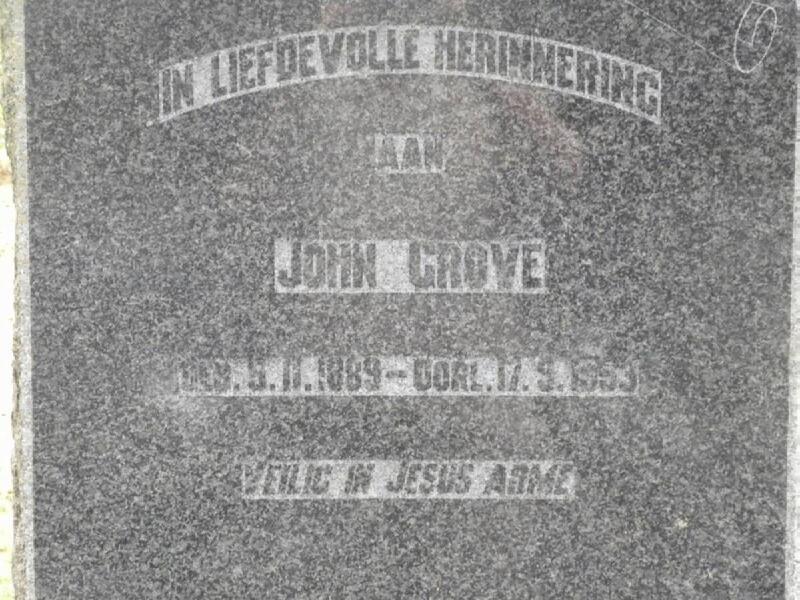 GROVE John 1889-1953