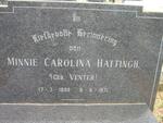 HATTINGH Minnie Carolina nee VENTER 1895-1971