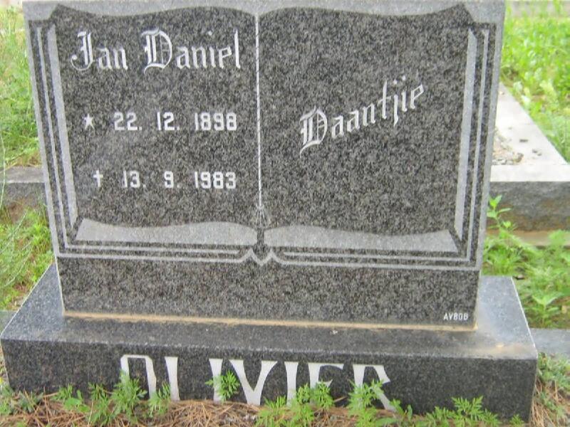 OLIVIER Jan Daniel 1898-1983