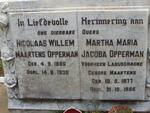 OPPERMAN Nicolaas Willem Maartens 1886-1938 & Martha Maria voorheen LABUSCHAGNE nee MAARTENS 1877