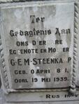 STEENKAMP G.E.M. 1881-1939