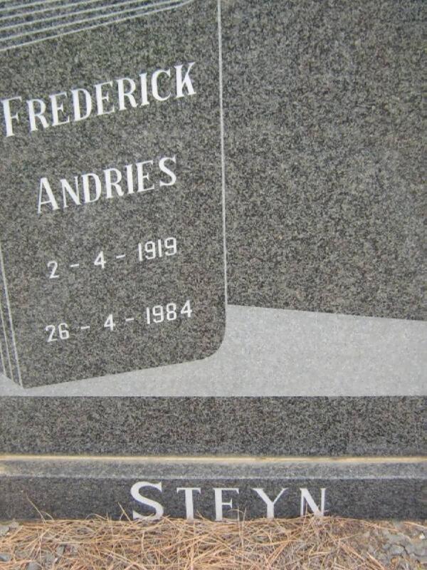 STEYN Frederick Andries 1919-1984