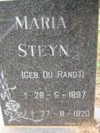 STEYN Maria nee DU RANDT 1897-1920