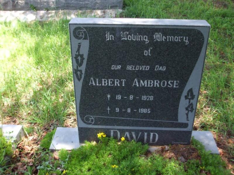 DAVID Albert Ambrose 1928-1985