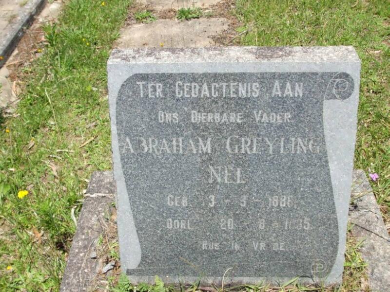 NEL Abraham Greyling 1886-19?5