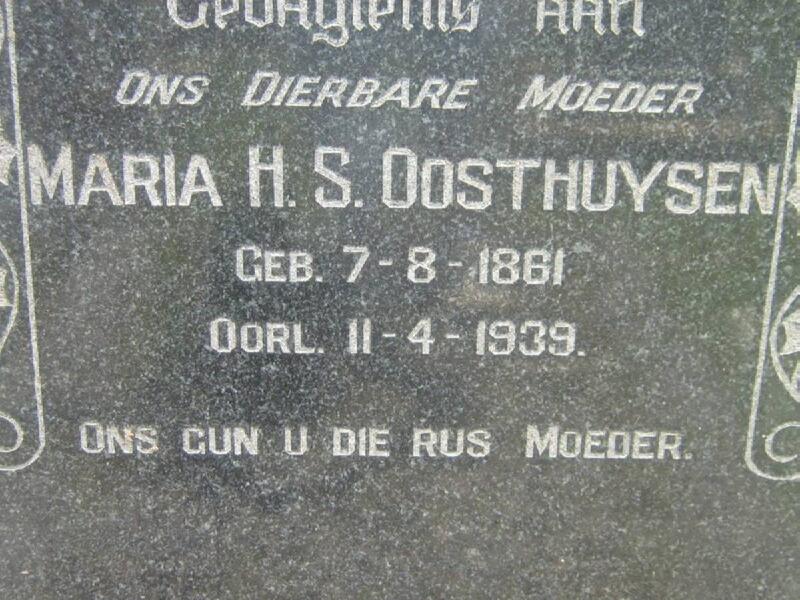 OOSTHUYSEN Maria H.S. 1861-1939