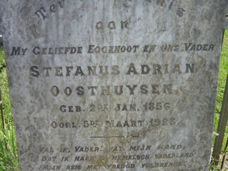 OOSTHUYSEN Stefanus Adrian 1856-1928