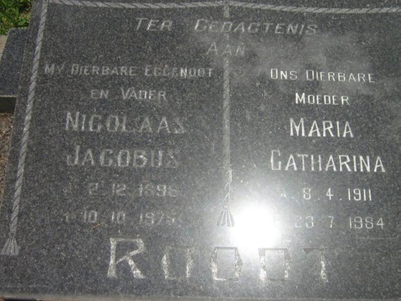 ROODT Nicolaas Jacobus 1896-1975 & Maria Catharina 1911-1984