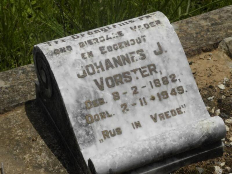 VORSTER Johannes J. 1882-1949