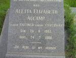 AUCAMP Aletta Elizabeth, formerly HATTINGH, nee OPPERMAN 1882-1968