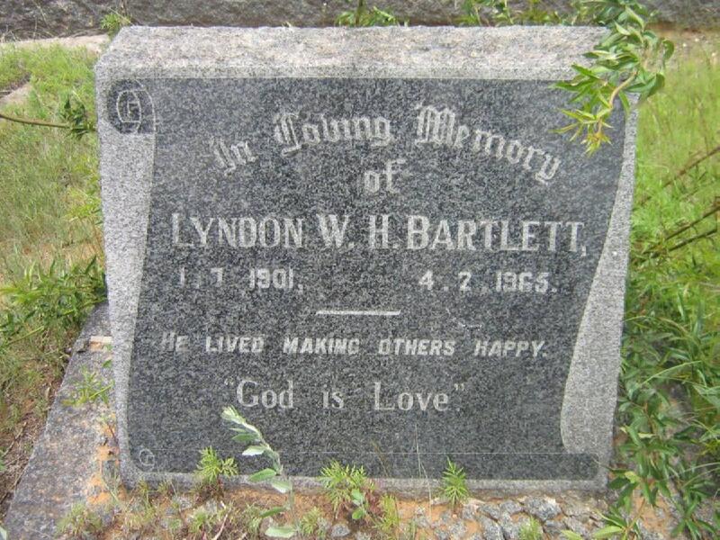 BARTLETT Lyndon W.H. 1901-1965