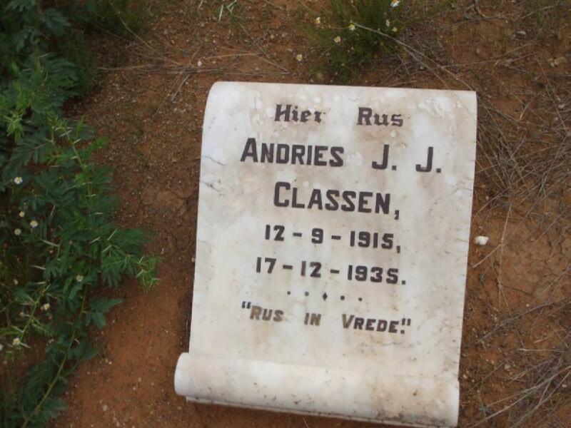 CLASSEN Andries J.J. 1915-1935