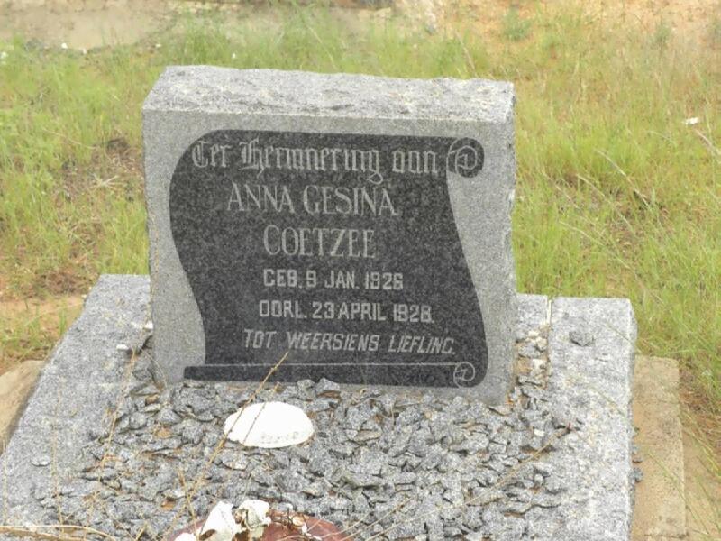 COETZEE Anna Gesina 1926-1928